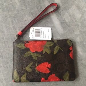 Coach Floral Wristlet
